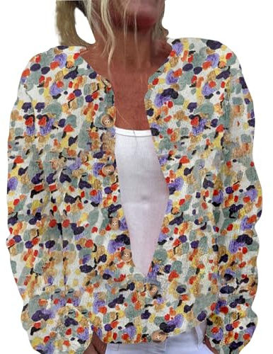 Uwdiohq Cardigan Femme Chic Et Elegant Décontracté En Polaire Pour (Beige, Xl) Grande Taille Gilet Cachemire Ete Leger Long Printemps Été Rouge Noir Mi Noel Grosse Laine Pull Cashmere Hiver