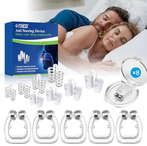 16 Piezas Anti Ronquidos Dilatador Nasal + Antironquidos Clip Nasal Magnético, Cómodo & Reutilizable, Anti Ronquidos Ayuda para Reducir, Mejoran la respiración, Adecuado Uso Nocturno, Transparente