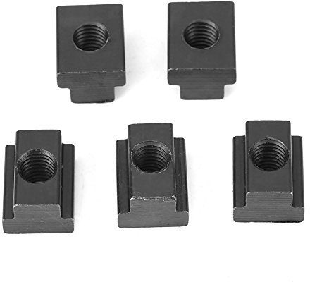 Jadeshay Dadi,5pezzi Dadi a T M10 Dado del T-Scanalatura Dadi Scorrevoli per Maschere Strumento di Lavorazione del Legno Vite Slot di Fissaggio