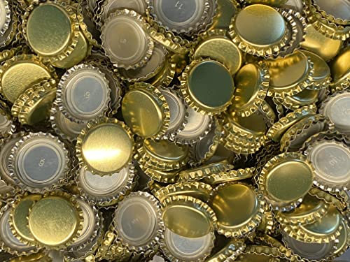 25, 50, 100 oder 125 St. Kronkorken Gold 26mm ungestanzt - für Bierflaschen Limonadeflaschen und zum verschließen jeglicher Standartflaschen (50 Stück)