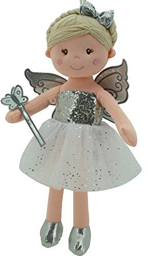 Sweety Toys 11797 Stoffpuppe Fee Plüschtier Prinzessin 45 cm Silber