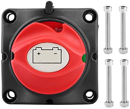 Fydun Batterieschalter 12V 600A Wasserdicht Batterietrennschalter Haupttrennschalter Zweistufiger Schalter für RV Yacht Bootsauto