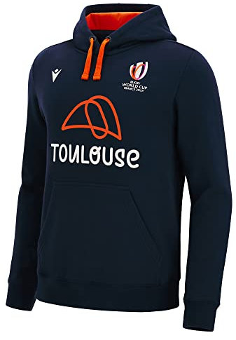 Macron Sweat a Capuche Adulte Toulouse Rugby World Cup 2023 Officiel - Bleu - S