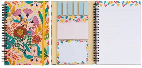 KIFZM A5 Sticky Notebook,Each with 9 Pads of Decorated Sticky Notes and a Handy Notebook,Self-Stick Note Pads Teacher Appreciation Gift Writing Memo Pads School Office Supplies and Daily Organization