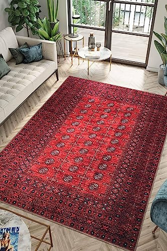Keen Home Design 3x5 Rug - Machine Washable Entry Rug with Non-Slip Backing, Ideal for Enteryway, Kitchen, Bathroom, Laundry Room - Vintage, Easy Clean, Durable, Low Pile Rug - (3' x 5')