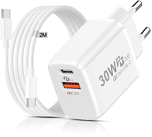 30W USB C-laddare för Google Pixel 8 Pro/8A/Pixel 7 Pro/6 Pro/6A, PD3.0 snabbladdare strömförsörjning USB C-laddningsplugg mobiltelefonladdare