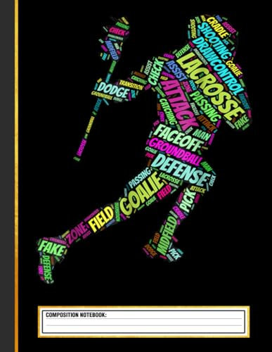 Lacrosse goalie stick Composition Notebook
