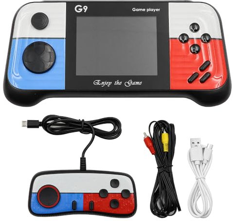 Tiardey Console di gioco portatile, Console di gioco portatili con schermo da 3,0 pollici integrati in 666 giochi, Console di gioco portatili ricaricabili, Giochi classici interessanti(Blu)
