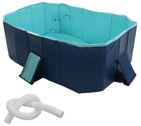 Faltbarer Swimmingpool, Nicht Aufblasbarer, Tragbarer, Auslaufsicherer, Zusammenklappbarer, übergroßer Badepool Für Kinder Und Erwachsene zu Hause Im Freien(1.6m)