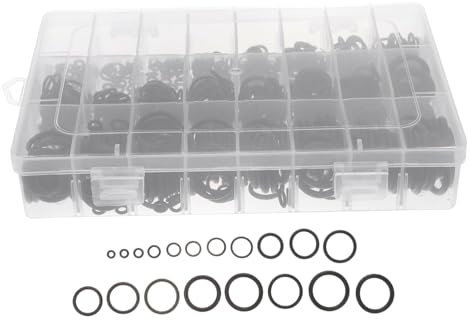 PLAFOPE Gummidichtungsring O-Ringe 740 Stück Hitzebeständig Nitrilkautschuk Schwarz für Auto Tür Fenster Haushaltsgeräte Lager Pumpe Vielseitige Anwendung mit Kunststoffbox
