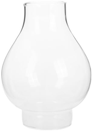 Cabilock Vintage Round Glass Lamp Shade Windshield Cover Windproof Lamp Shade for Indoor Lighting Decorative Base Replacement