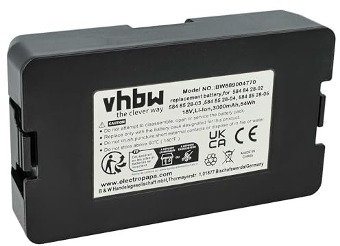 vhbw Akku Ersatz für Husqvarna 5902142-03, 5902142-04, 590 81 01-01, 590 21 42-03, 590 21 42-04 für Rasenroboter (3Ah, 18V, Li-Ion)