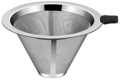 Kaffedropp till kopp kaffefilter i rostfritt stål Återanvändbar finmaskig sil till hemmets kök A/1210(B)