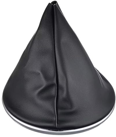 MOLZINY Soufflet de Levier de Vitesses en Similicuir Compatible pour Fiat 500 Soufflet Levier de Vitesse pour Fiat 500 avec Anneau de Retenue et Cadre Circulaire Chromé Soufflet Levier de Vitesse