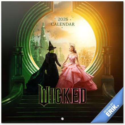 Grupo Erik Kalender 2026 Wandkalender Wicked Kalender Familienplaner - Jahresplaner Monatskalender 2026 30 x 30 cm Planer Jahreskalender 25 für 12 Monate - Offizieller Merch