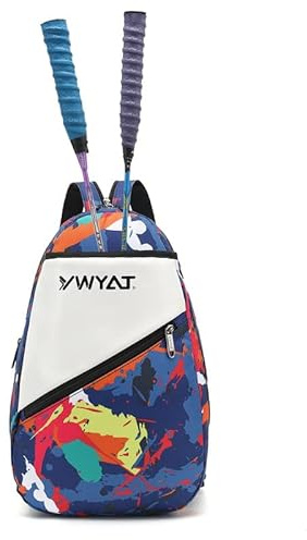 TentHome Zaino Tennis Bambino Con Compartimento Separato per le Scarpe, Borsa per padel e Badminton Bambina Multifunzione, Custodia Racchetta Padel, Porta Racchetta Tennis Impermeabile (Giallo)