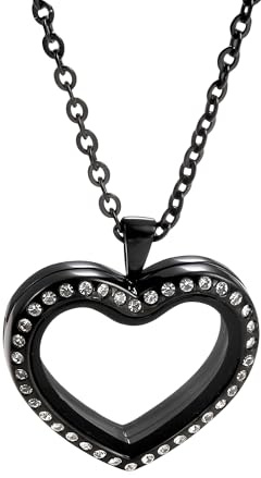 Collar con medallón de corazón de Plata de Ley 925 para Mujer, Collar clásico con Colgante de Foto con Forma de corazón para Pareja, Collar con medallón de Imagen, Collar con medallón de corazón Que