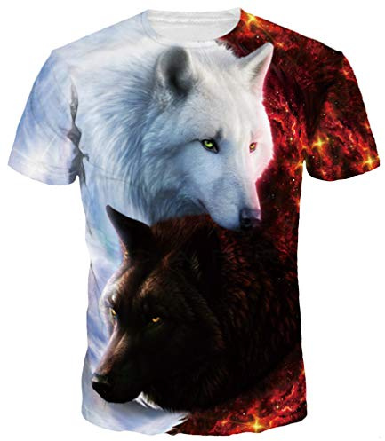 Ocean Plus Mäns Roliga Digitalt Tryck Mönster T-shirt Rund Hals Unisex Kvinnors Kortärmad T-shirt Toppar