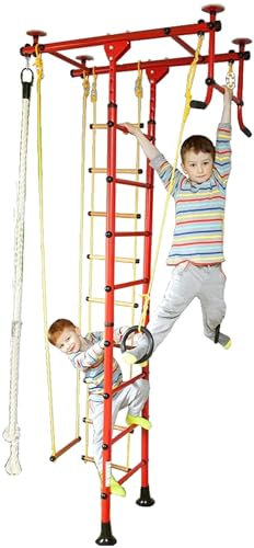 NIRO Sport Espaliers Gym M1 Espalier de Gymnastique Mur de Gymnastique Espalier d'enfants Blanc 220-270 cm
