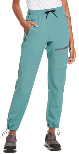baleaf Women's Hiking Pants Water Resistant Lightweight Joggers Pant Quick Dry for All Seasons Elastic Waist Pond Size M