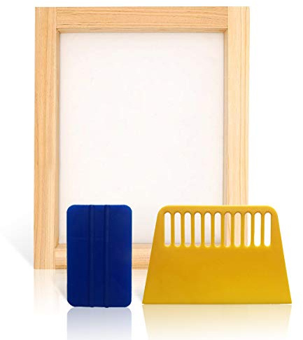 Skärmtryckssats för nybörjare, 20 x 25 cm skärmtryckt ram med 2 st plastskrapa