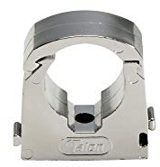 Talon - 15mm Single Hinged Pipe Clip x15 - Chrome - 360° Fixing for Pipework - UV Stabilized - Up to 85°C - Safe for Use On Plumbing, Gas and Air Conditioning Pipe