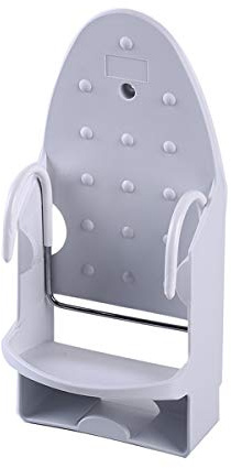 Ironing Board Hanger Wall Mount Electric Iron Holder Household Bathroom Shelf Holder Rack Electric Iron Holder - for Max 5.3 inch Width(White)