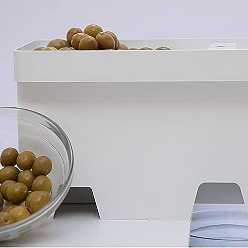 Pelamatic - Robito Oliva Eléctrica | Máquina para Partir y Chafar Aceitunas | 3 Tamaños Ajustables | Limpieza Rápida | Tapadera con 2 Posiciones, Blanco, Plástico ABS