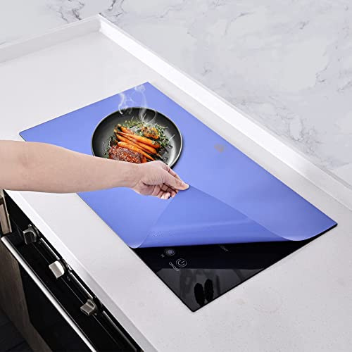 KitchenRaku Protection Plaque Induction 61x53cm,Protection Plaque de Cuisson Magnétique, Protege Plaque Induction Silicone Anti-rayures Pour Cuisinière à Induction