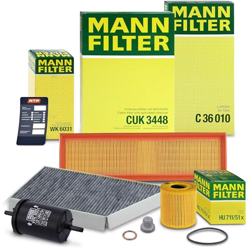 MANN-FILTER Inspektionspaket Filterset 1x Ölfilter, 1x Luftfilter, 1x | Kompatibel mit: PEUGEOT 206 Schrägheck, 206 Stufenheck, 206 SW, 206+