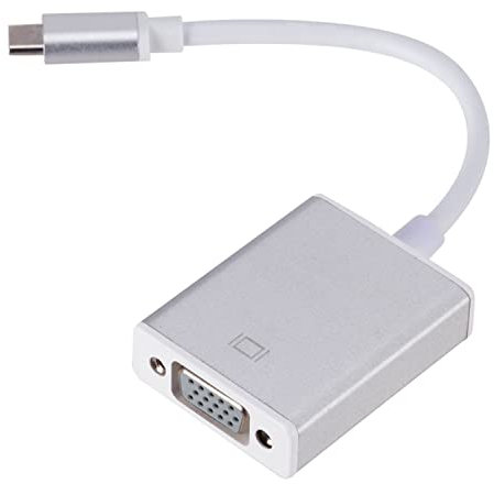 SZJUNXIAO Adattatore USB C a VGA (Maschio a Femmina) Compatibile Con Google Chromebook, MacBook Pro 2020, Lenovo 900, Dell XPS 13 - Thunderbolt 3
