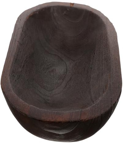 PRETYZOOM Holzschale Aus Echtholz Große Dekorative Schale Für Wohnzimmer Rustikales Design Handgefertigt Natürliches Holz Für Tischdeko