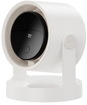 CENPEK Affichage numérique Intelligent Ventilateur de Circulation de Bureau Portable Silencieux Chargement USB Petit Ventilateur de Table Mural adapté à la Cuisine, aux Toilettes