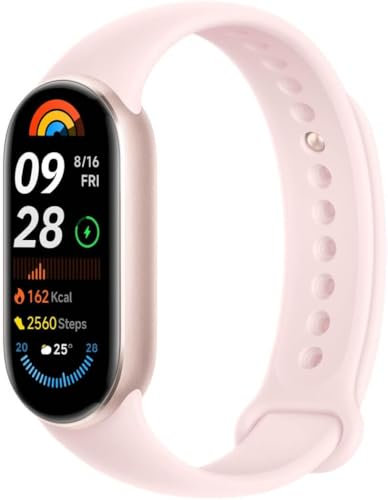 Xiaomi Smart Band 9 - Braccialetto di attività, autonomia fino a 21 giorni, display AMOLED con frequenza di aggiornamento di 60 Hz, sensore di frequenza cardiaca, Rosa