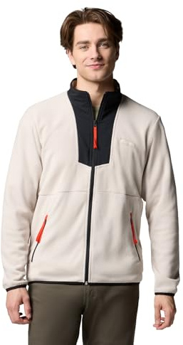 Columbia Sequoia Grove - Chaqueta de forro polar con cremallera completa para hombre, piedra oscura/negro, talla M, Piedra oscura/Negra, Medium