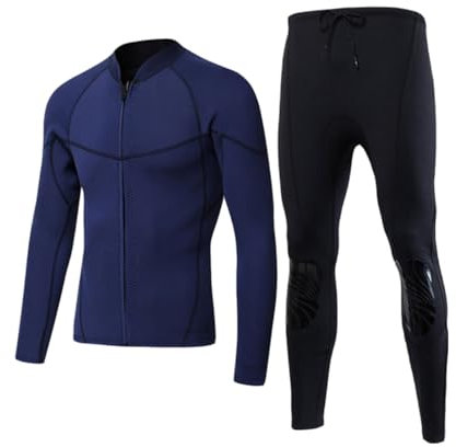 Generisch Herren Schwarz Stretch Surfen Schwimmen Schnorcheln Sport Tauchanzug Badehose Wasserball (Dark Blue, XXXXL)