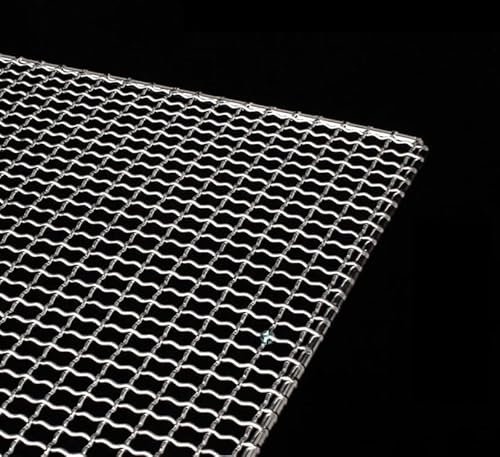 Griglia quadrata per barbecue in acciaio inox 304 – Griglia di cottura a rete per barbecue all'aperto, cottura al carbonio, cottura – dimensioni 60 x 40 cm, perfetta per grigliare e affumicare