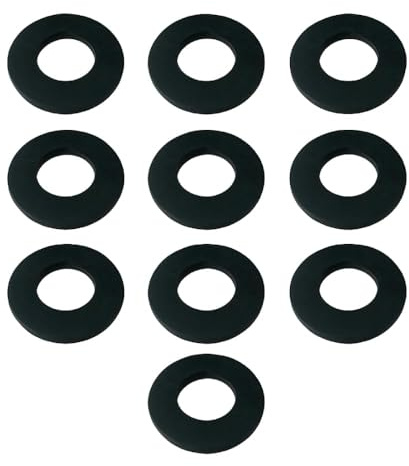 3/4 Inch Rubber Hose Washers for Washing Machine & Dishwasher, 10 Pack | 10 black rubber 3/4 inch hose washers for compatible washing machine, dishwasher and garden hose connections.