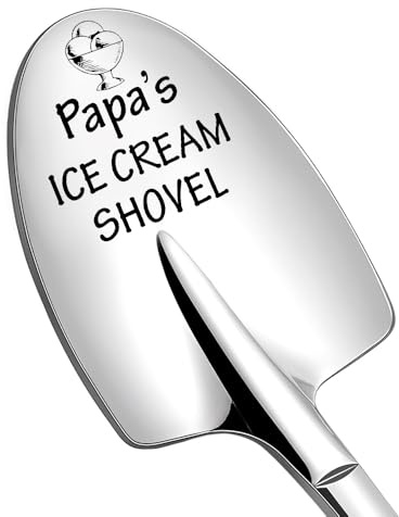 Day Gifts Birthday Fathers for Grandad Papa Stainless Steel Ice Cream Scoop Engraved Shovel Spoon Gift for Grandfather Grandad from Granddaughter Grandson Best Ice Cream Lover Gifts Ideas