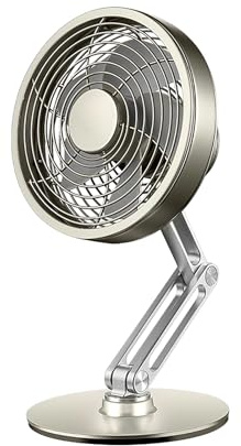Vynetra Ventilador de escritorio USB, tamaño 3, velocidad del viento, ventilador de refrigeración de mesa, ventilador recargable por USB, ventilador fuerte de rotación de 360°