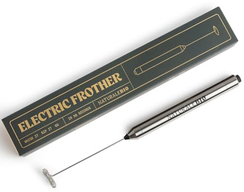 NaturaleBio Elektrischer Milchaufschäumer Matcha Frother | Handlicher Aufschäumer für Matcha, Kaffee, heiße Schokolade, Proteinshakes und Lattes.