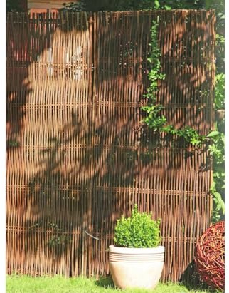 Sichtschutzwand aus Weide Skandinavien, mit Höhe 150cm x Breite 90cm von bambussi.com