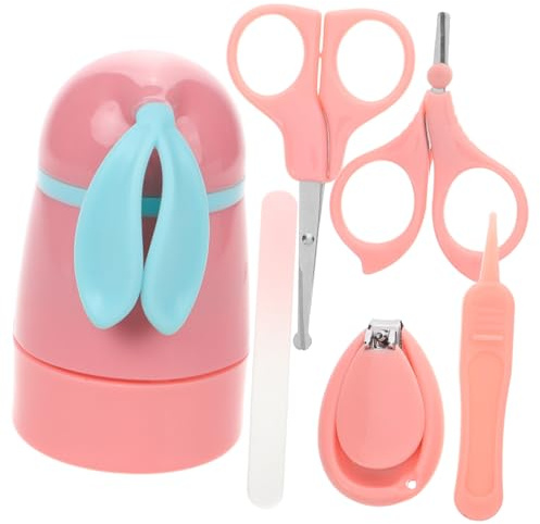 ZUNOXAZ Cortaúñas para Bebés con Estuche Adorable Kit de Cuidado de Uñas Seguro y Cómodo para Recién Nacidos y Pequeños Incluye de Tijeras y Cortaúñas para Manicura y Pedicura Infantil