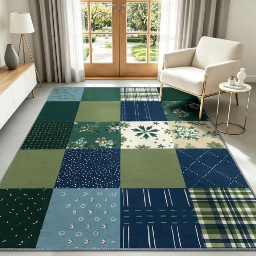 Alfombra lavable de 120 x 170 cm con diseño de estrellas para dormitorio, retazos, estética, antideslizante, para sala de estar, entrada, alfombra para interiores, cocina, oficina, comedor