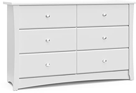 Storkcraft Crescent 6-Drawer Dresser, White