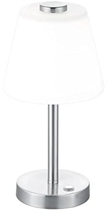 Trio Leuchten 525490107 Emerald, Tischleuchte, 4 Watt, Integriert, Nickel matt, 15 x 15 x 29 cm