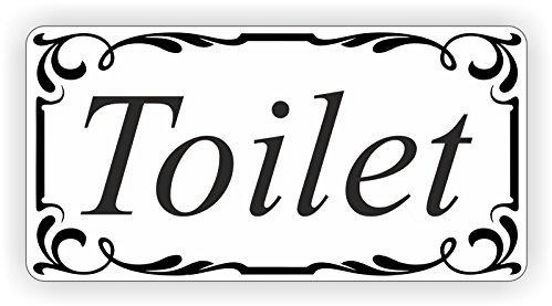 Toilet Door Sign Self Adhesive Vinyl Sticker, Decal Bath Room Door Sticker, bathroom, WC