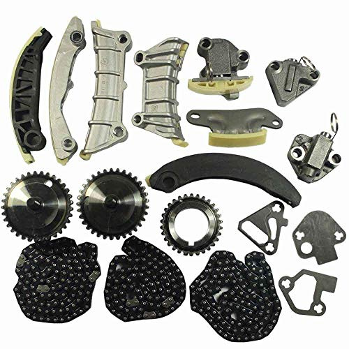 3.6L Timing Chain Kit Guide Tensioner Sprocket Cadillac CTS SRX STS GMC Acadia Chevy Equinox Malibu Traverse Buick Enclave Timing Chain Set 2.8L 3.0L 3.6L DOHC 24V Replace# 9-0753S replacement parts