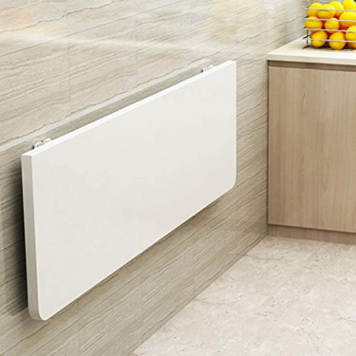 Wandklapptisch klapptisch,tisch ausklappbar küchentisch esstisch klappbar aus holz an der hängender und esstisch massivholz multifunktion einfach zu falten säubern platz sparen- Weiß