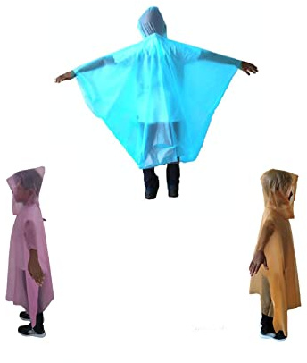 Start and Drive Ltd, Disposable Rain Coats Ponchos Kids Raincoat Waterproof Lightweight kid Poncho for Children Boys & Girls